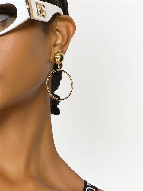 dolce and gabbana drop earrings|dolce and gabbana hoop earrings.